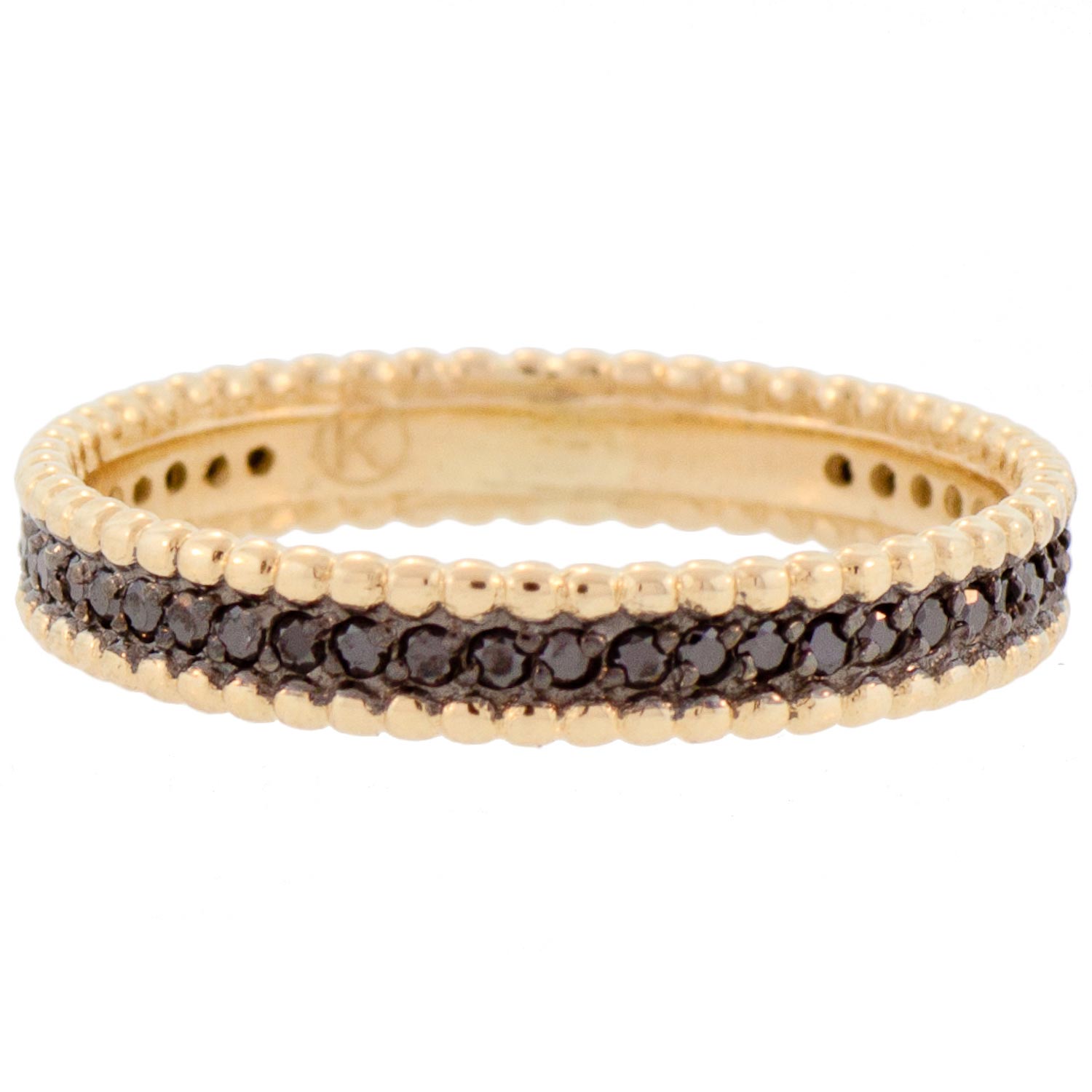 Kismet: Eternity Band in 14k Yellow Gold w/ Black Diamonds .31tcw