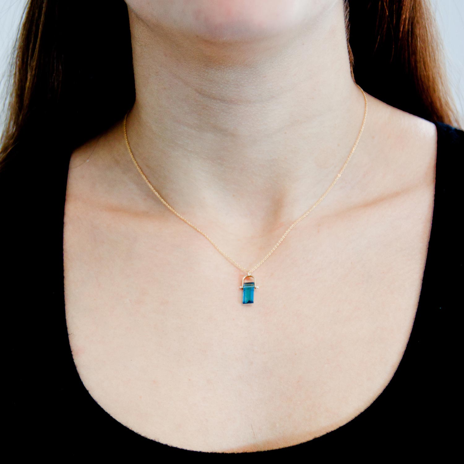 LuLu: Mira Blue Quartz Necklace