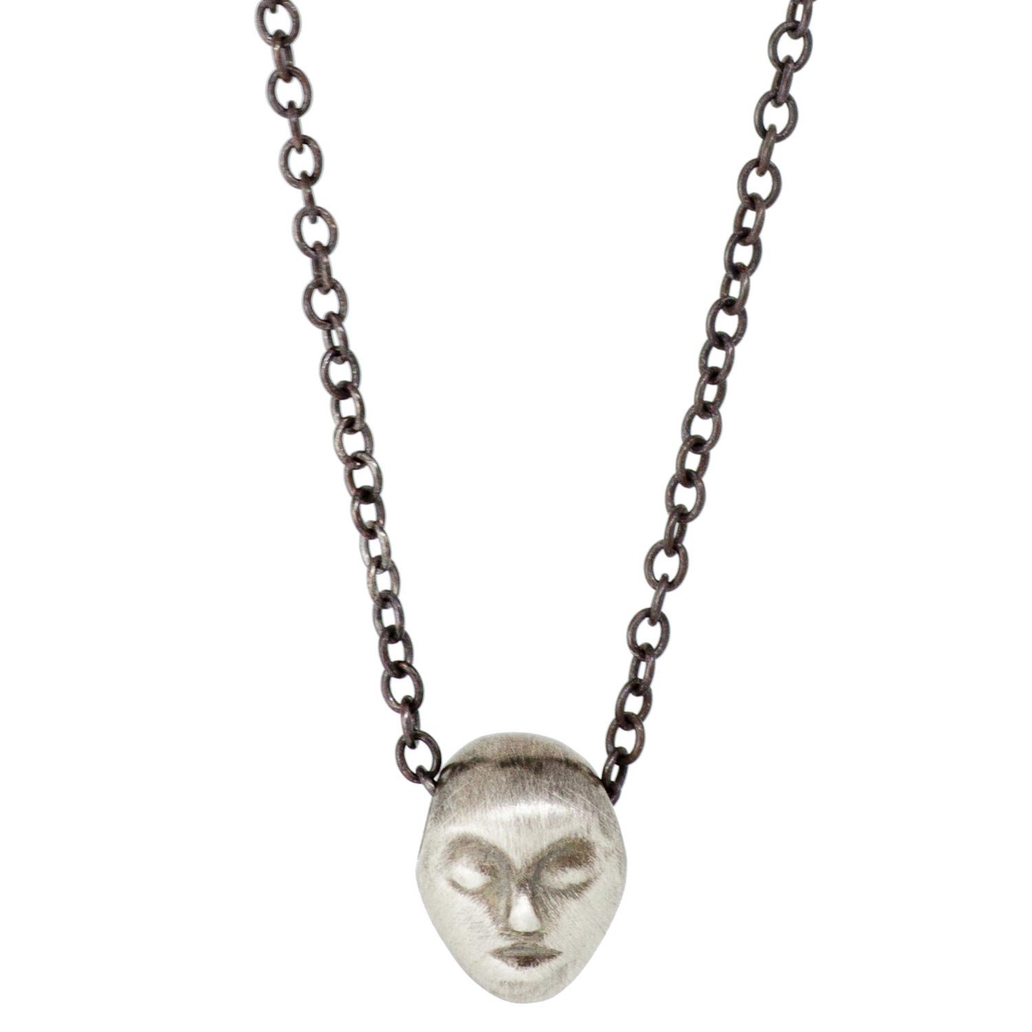 Hannah Blount: Oxidzied Silver Little Grey Lady Necklace