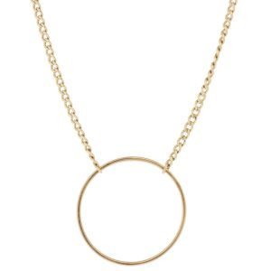 Jane Hollinger: 15.5" 14K Gold Large "O" Necklace (1524 Chain)