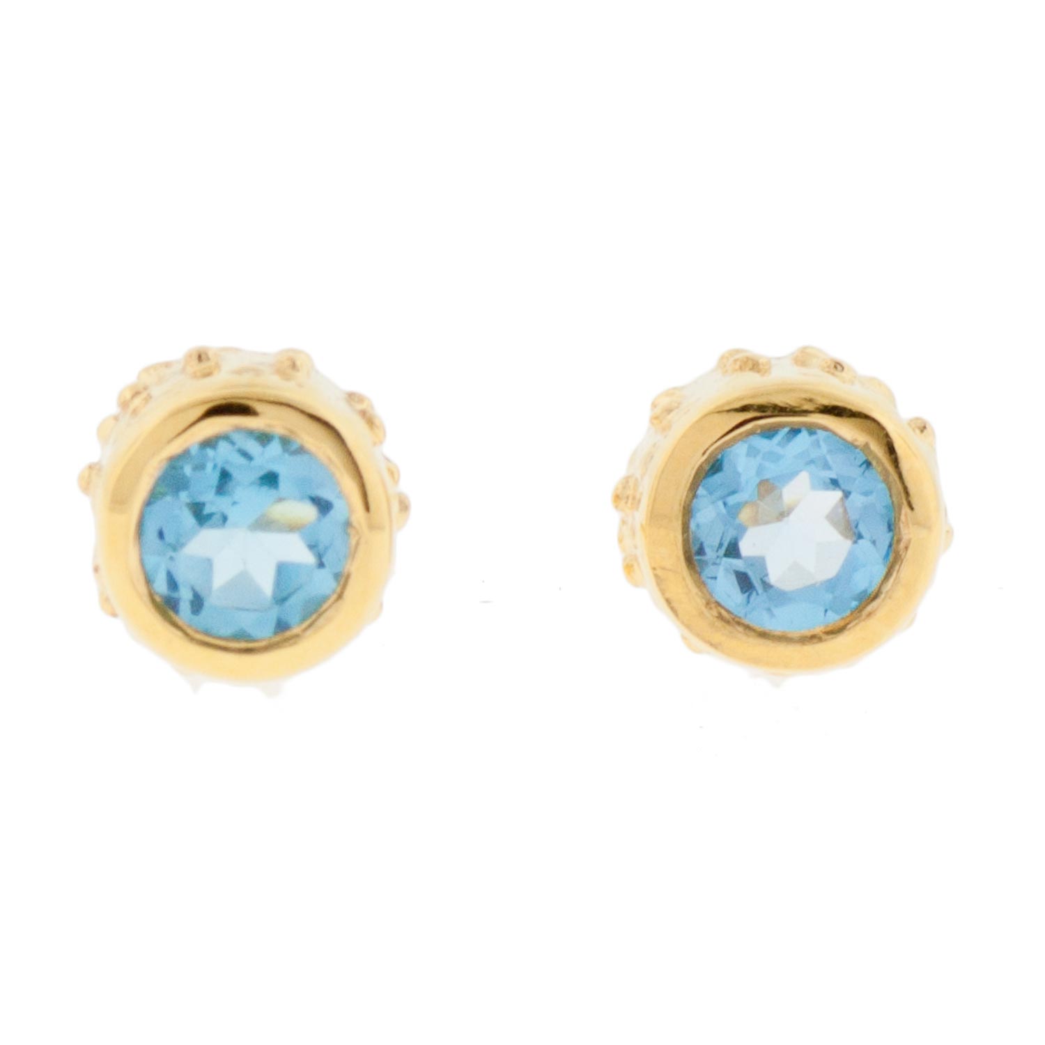 Lulu: Swiss Blue Topaz Post Earring