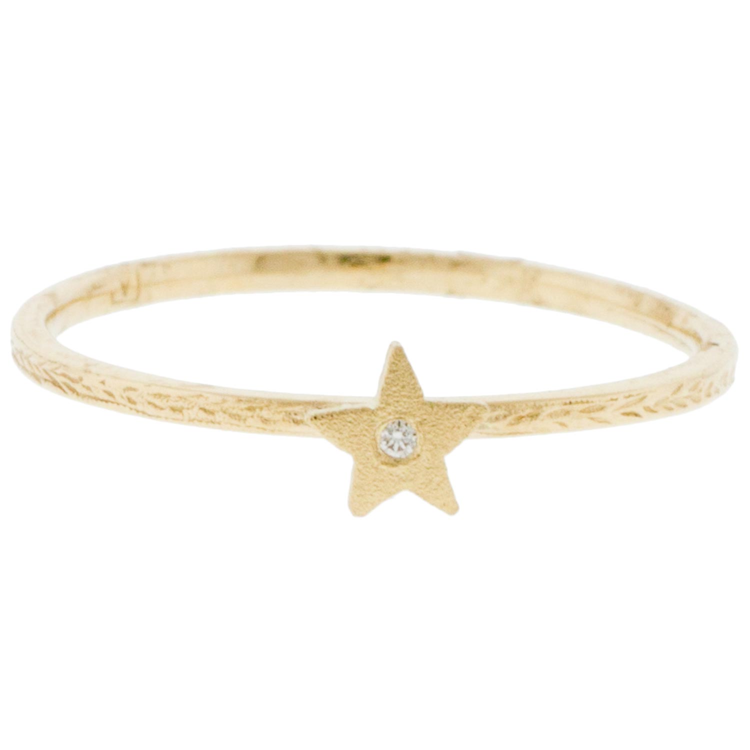 Victoria Cunningham: Ring, Star, Diamond, 14K yellow gold