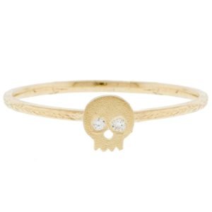 Victoria Cunningham: Ring, Skull, Diamond, 14K yellow gold