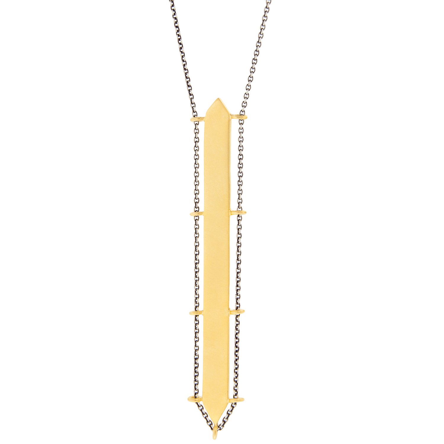 Jane Diaz: Long Chain Wrapped Bar Necklace
