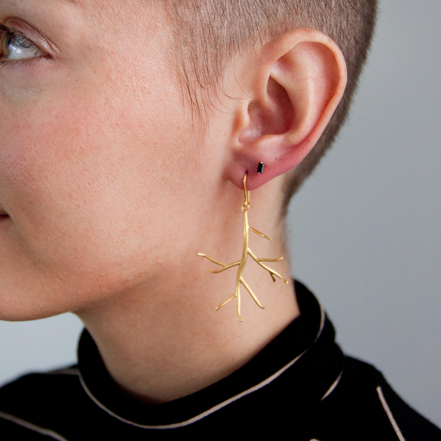 Hannah Blount: Gold Vermeil Medium Branch Earring