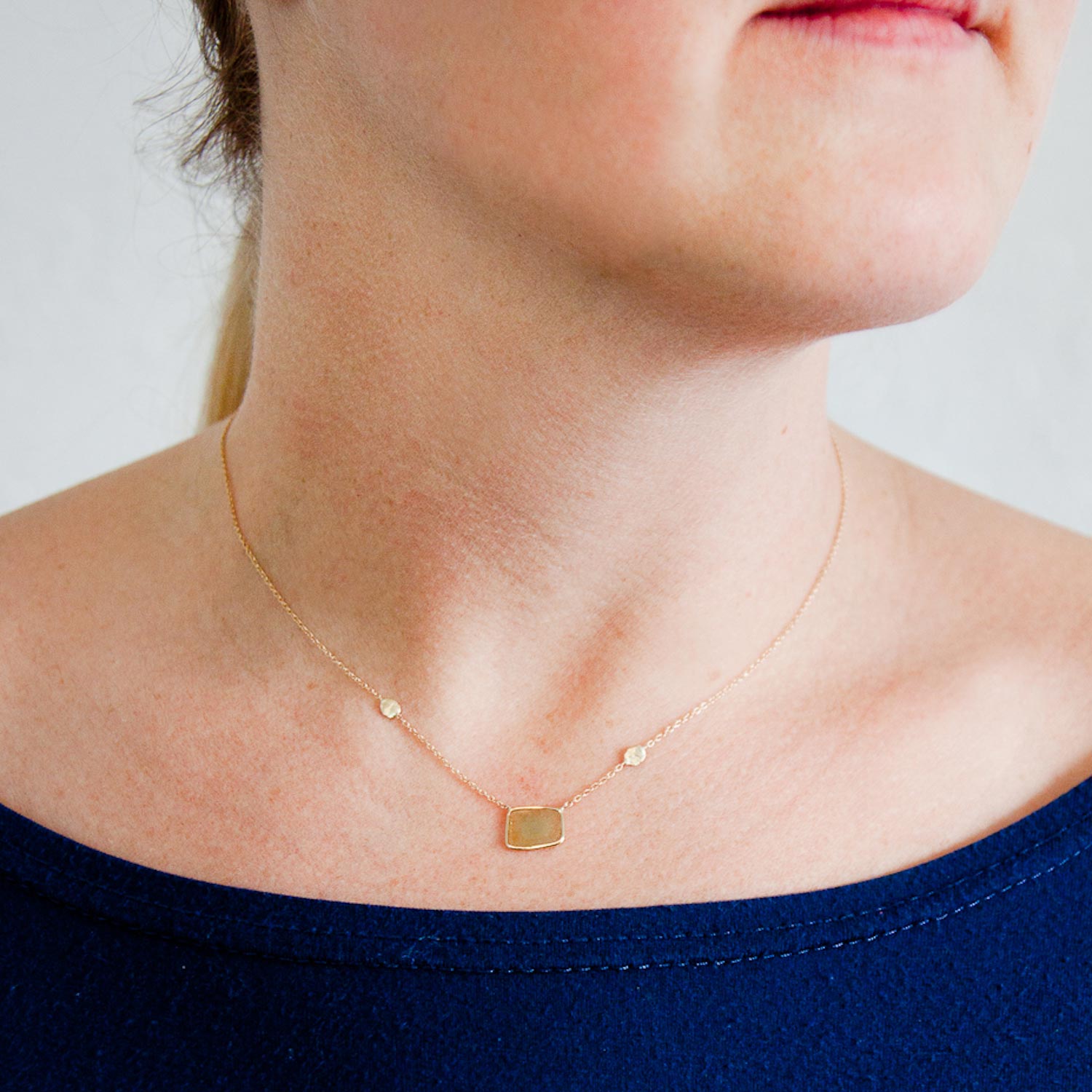 Victoria Cunningham: 14K .55ct diamond slice whisper necklace