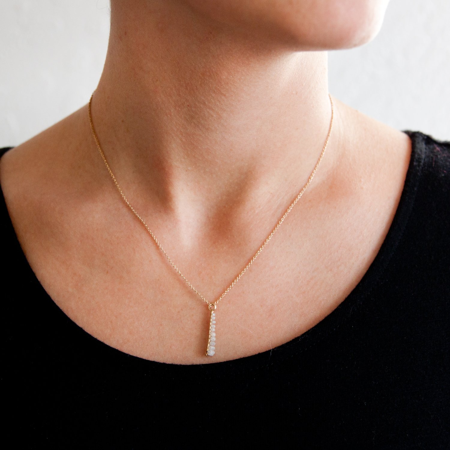 Dana Kellin raw diamond cube necklace