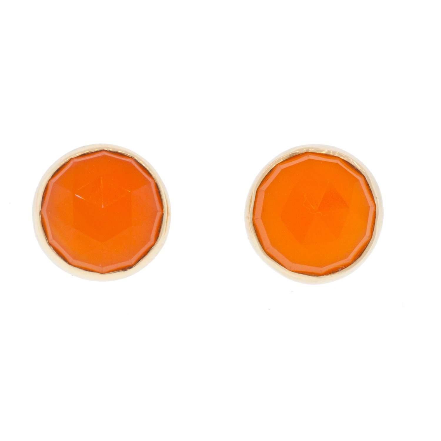 Jamie Joseph orange chalcedony post earrings