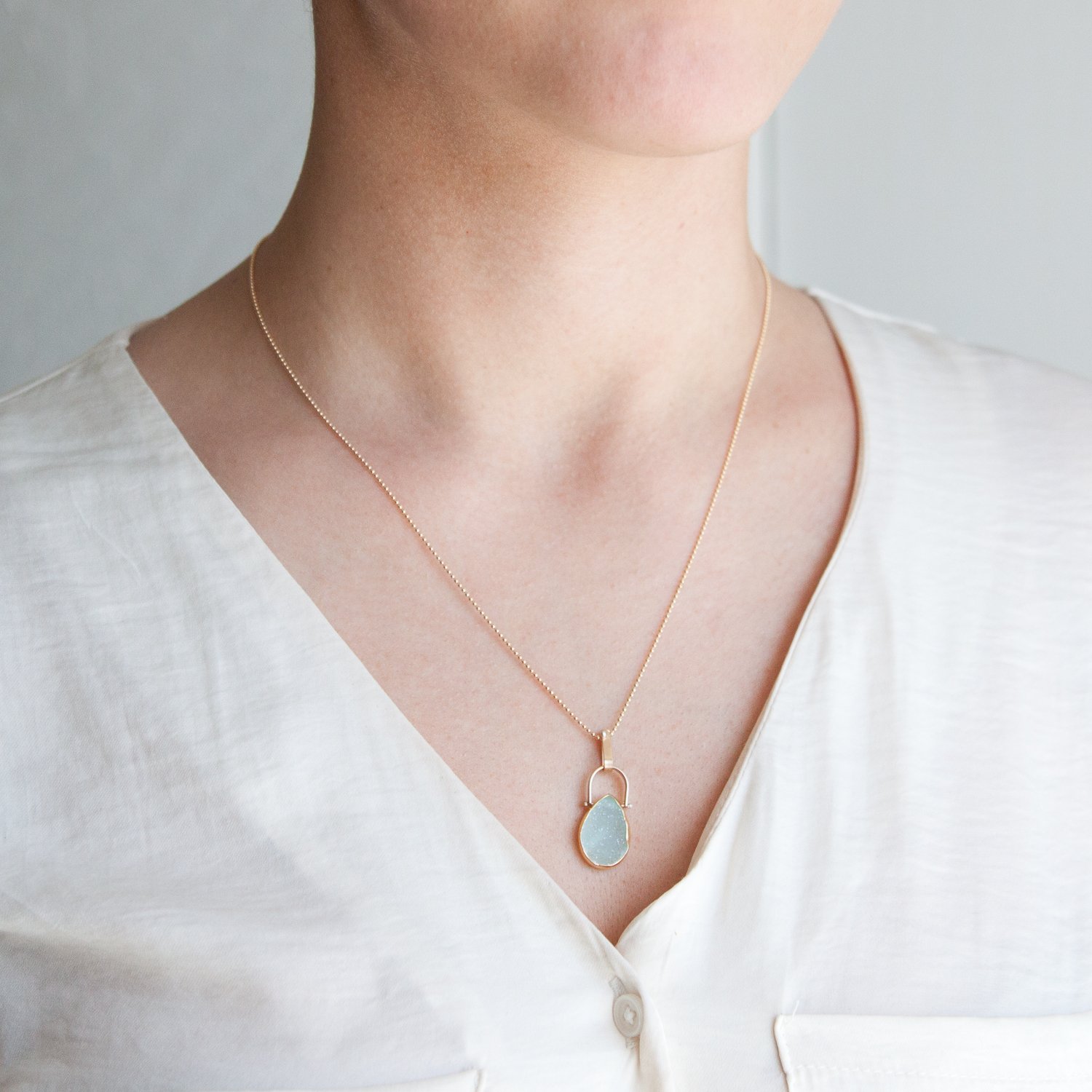 LuLu: Aspen Necklace w/ Blue Druze