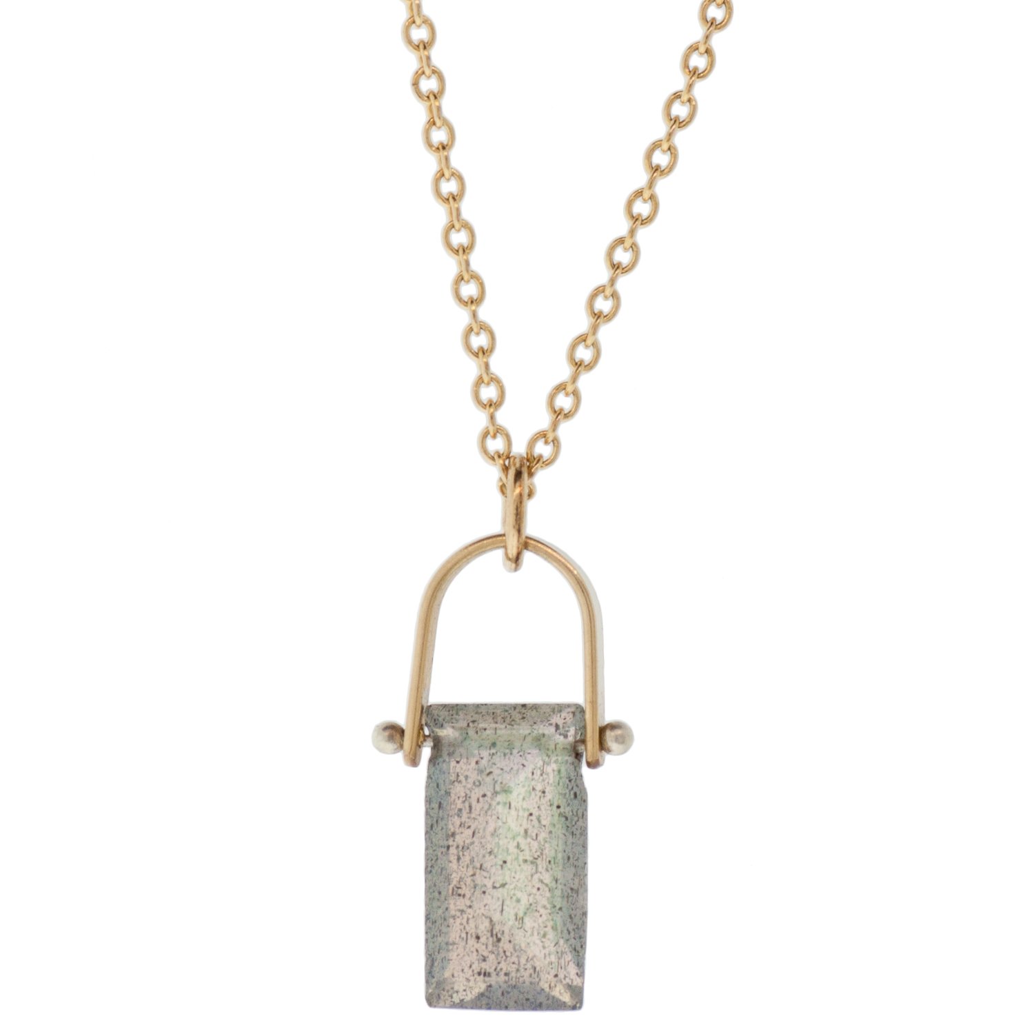 Lulu: Mira Necklace in 14k Gold Fill w/ Labradorite