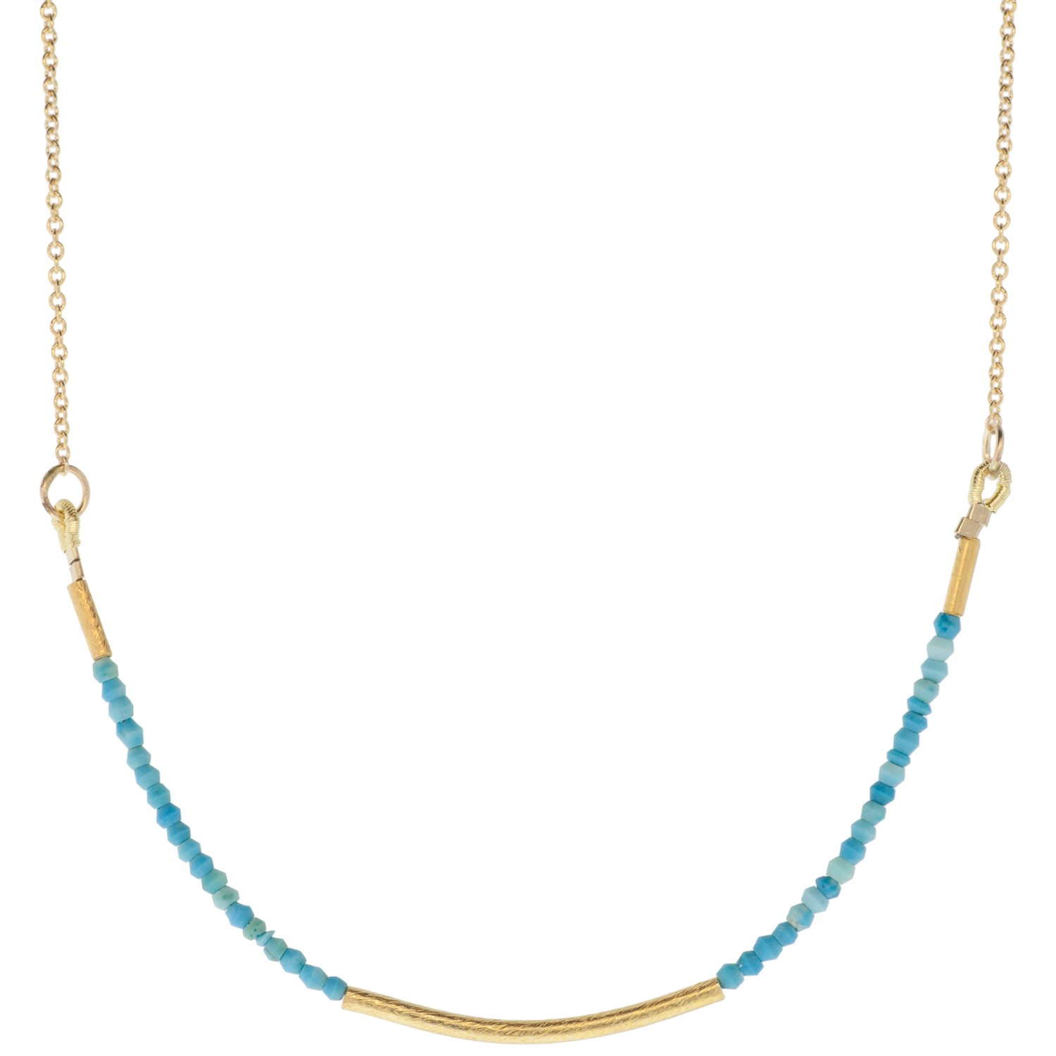Lulu: Shira Necklace in 18k Gold Vermeil, 14k Gold Fill w/ Turquoise