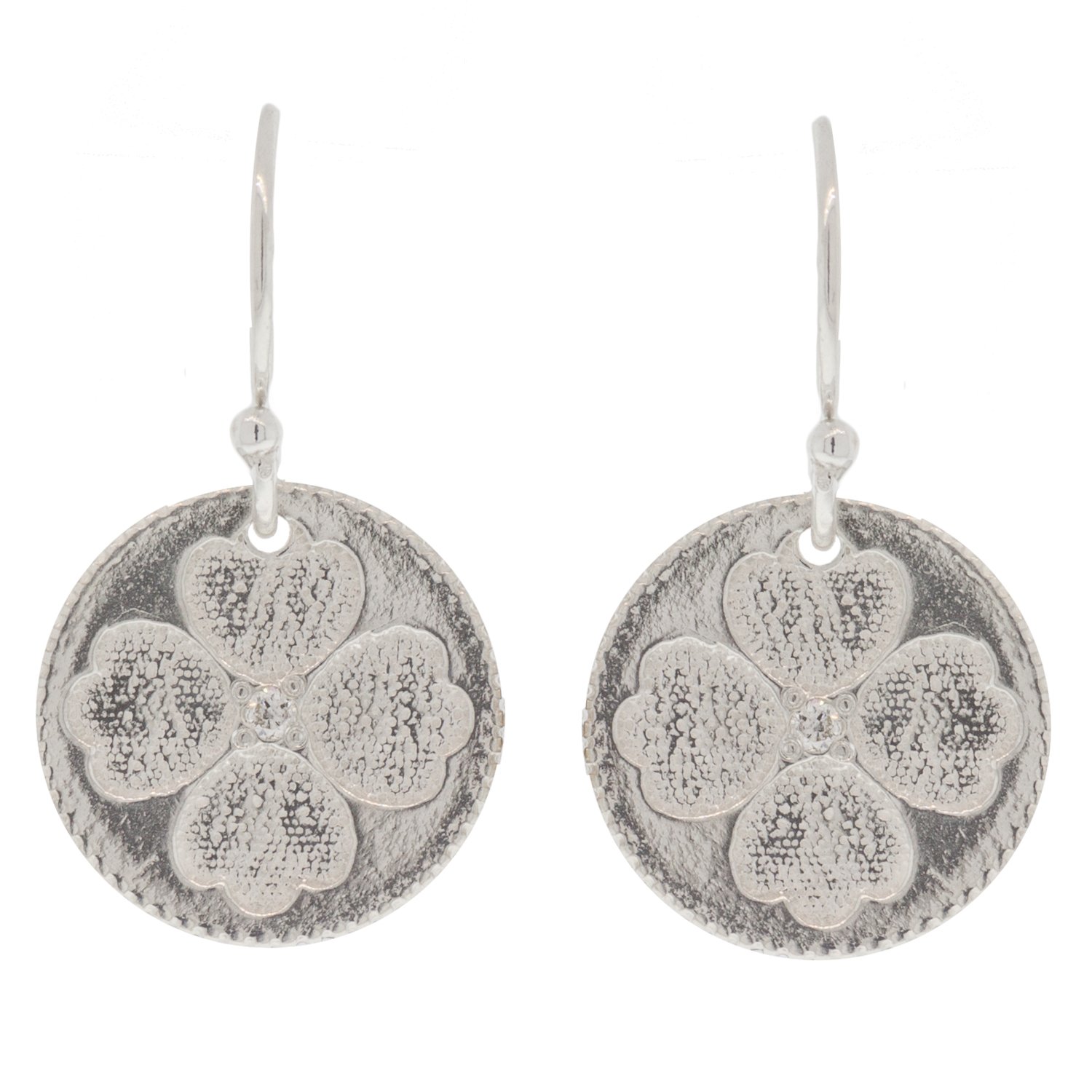 Lulu: Large sterling silver flynn earring with diamond
