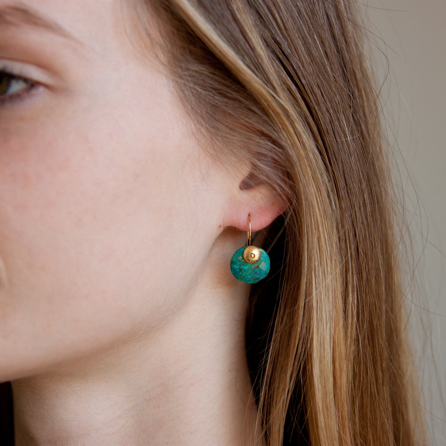 Lulu: Chrysocolla Earring