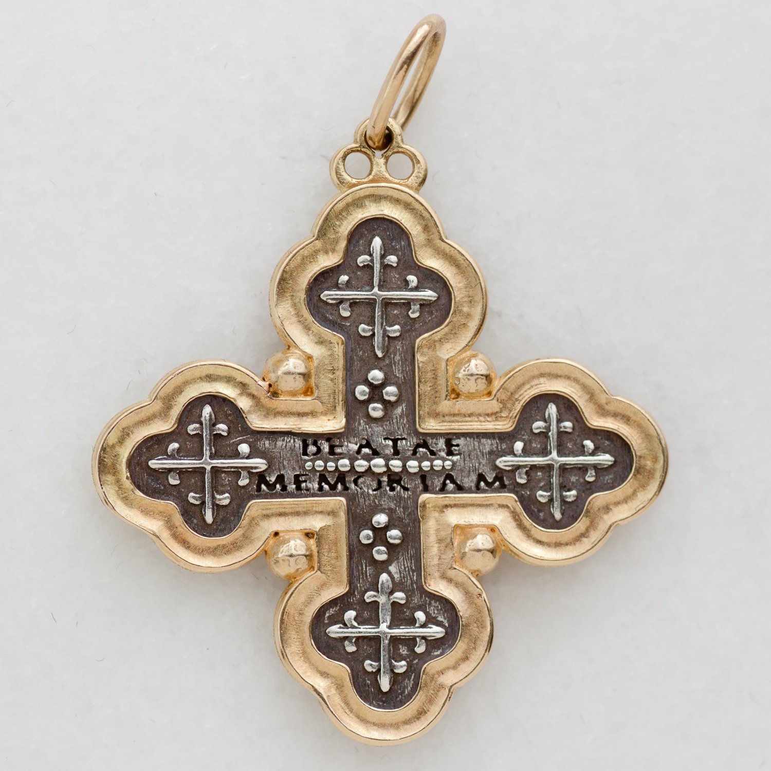 Erica Molinari Trunk Show: ss/18k ornate balled cross charm