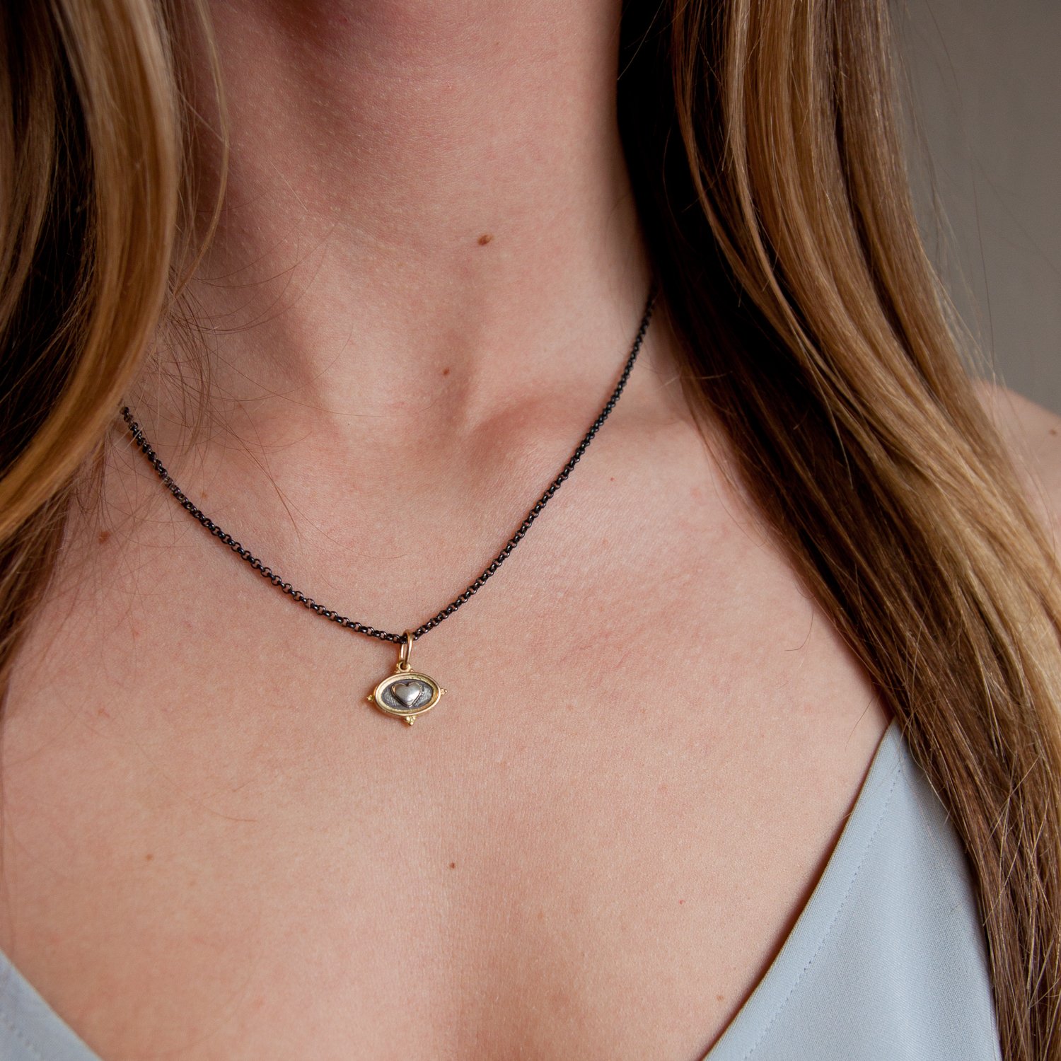 Erica Molinari Trunk Show: ss and 18k baby heart + amor