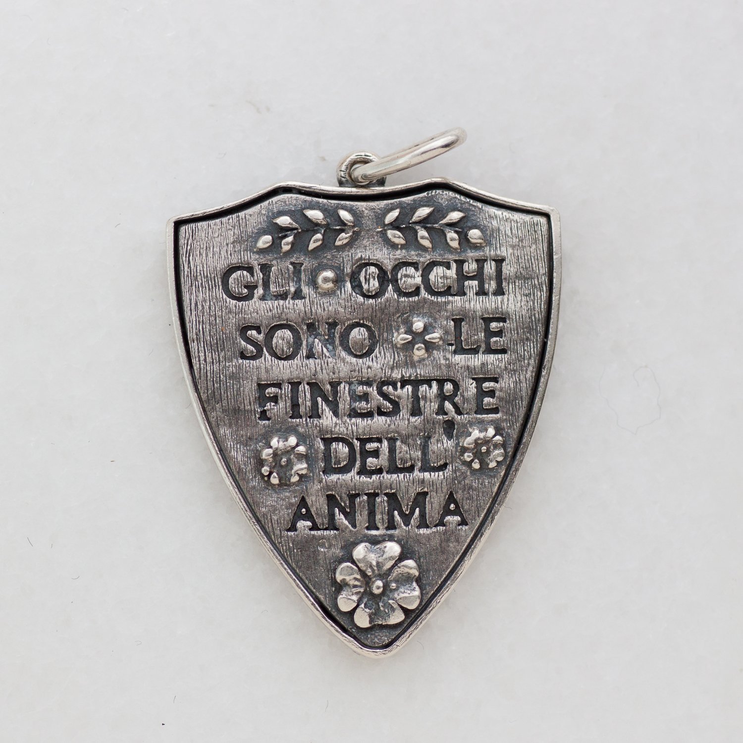 Erica Molinari Trunk Show: ss shield charm sparrow and flowers