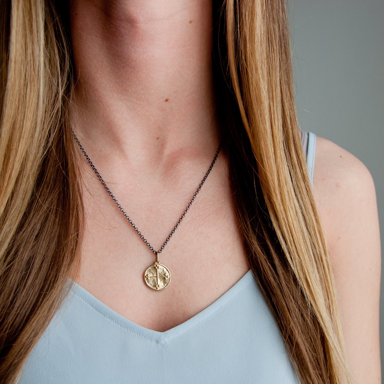 Erica Molinari Trunk Show: 14k christian cross and star