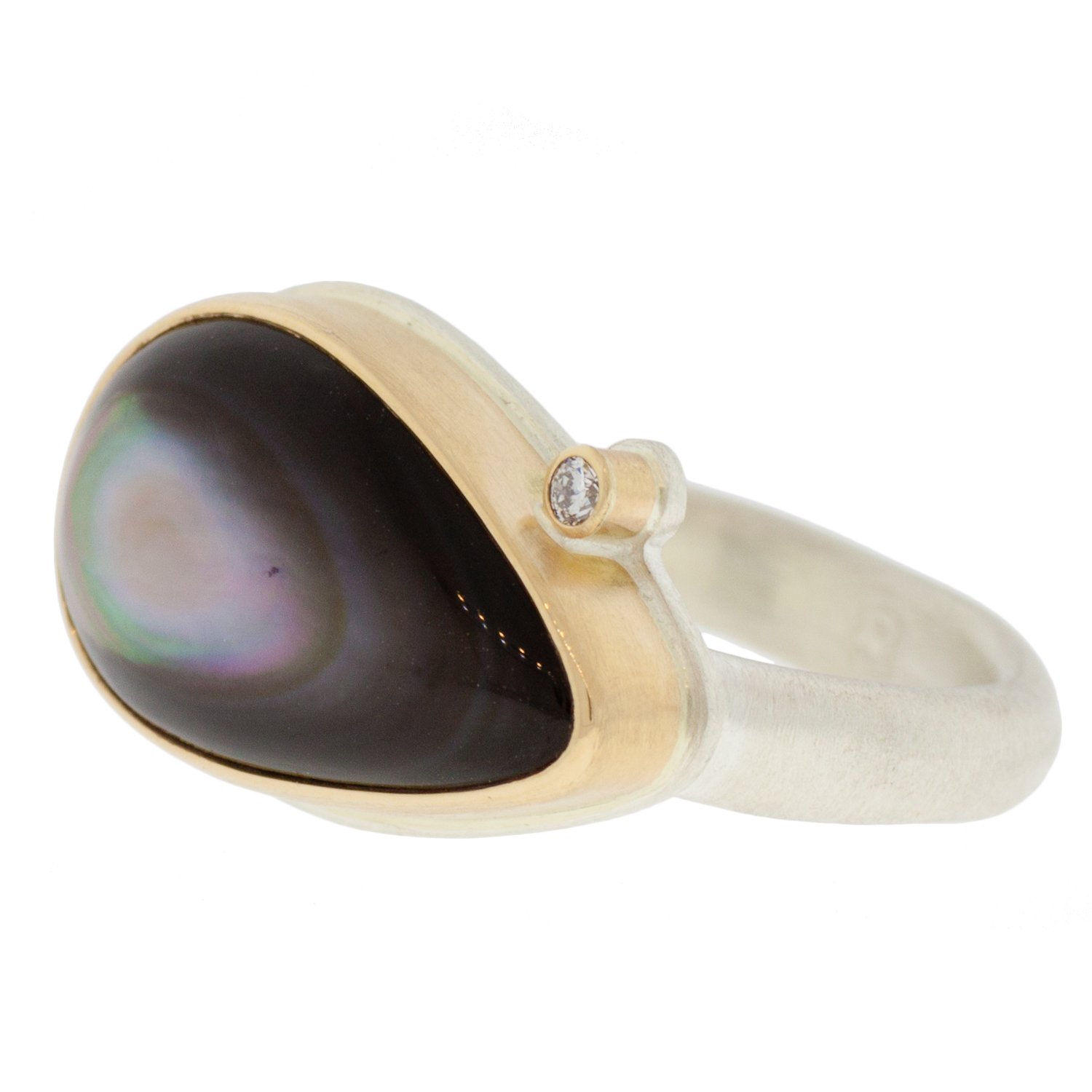 Jamie Joseph black mother of pearl ring