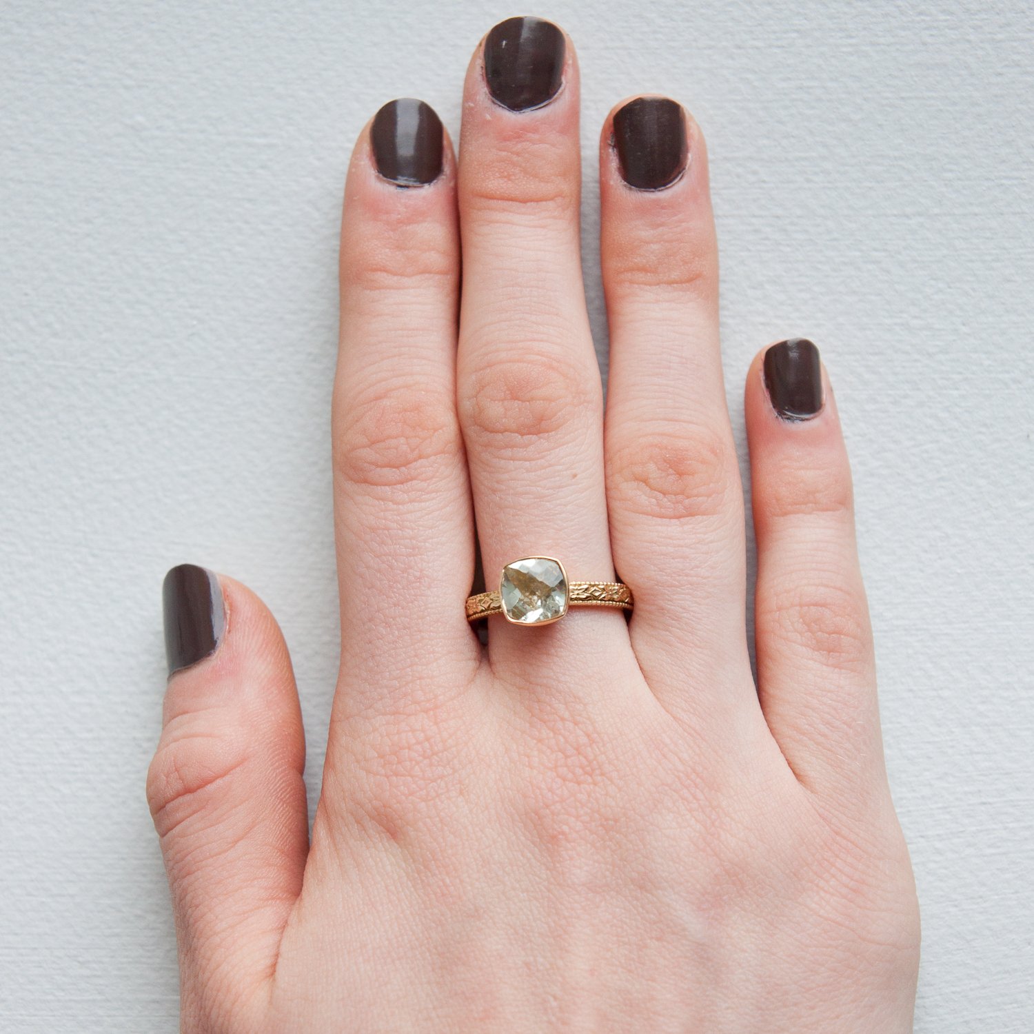 Erica Molinari Trunk Show: 18K green amethyst flower ring