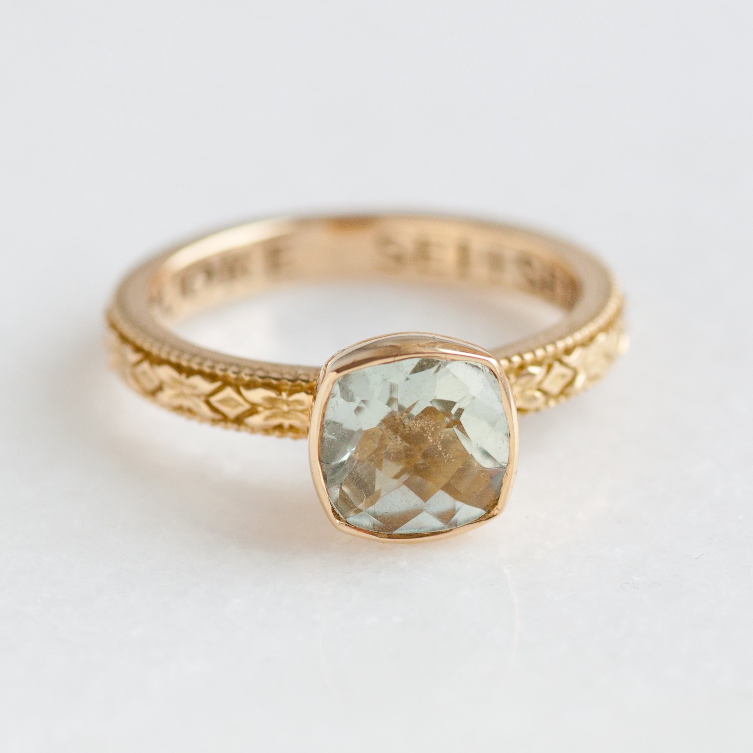 Erica Molinari Trunk Show: 18K green amethyst flower ring
