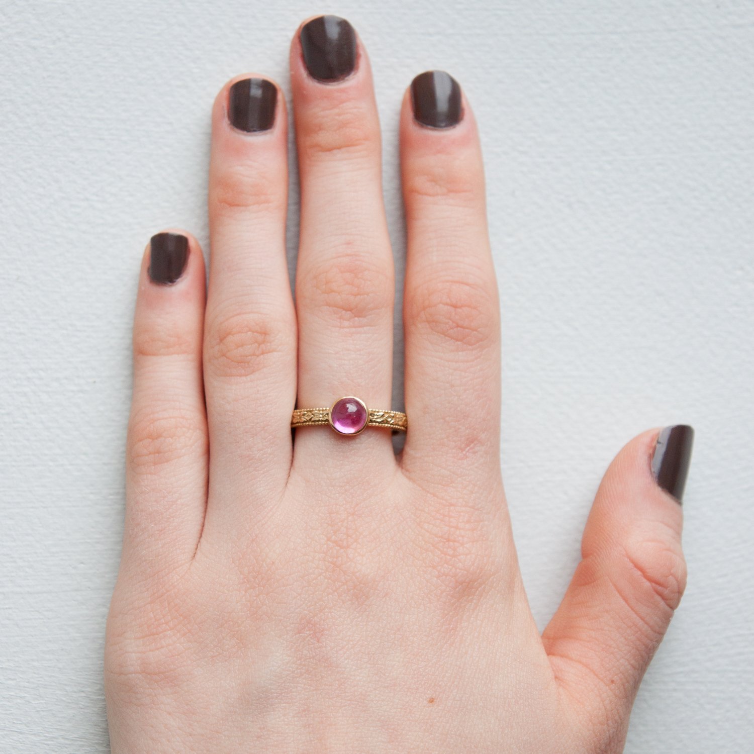 Erica Molinari Trunk Show: 18k pink spinel baby flower ring 1ct