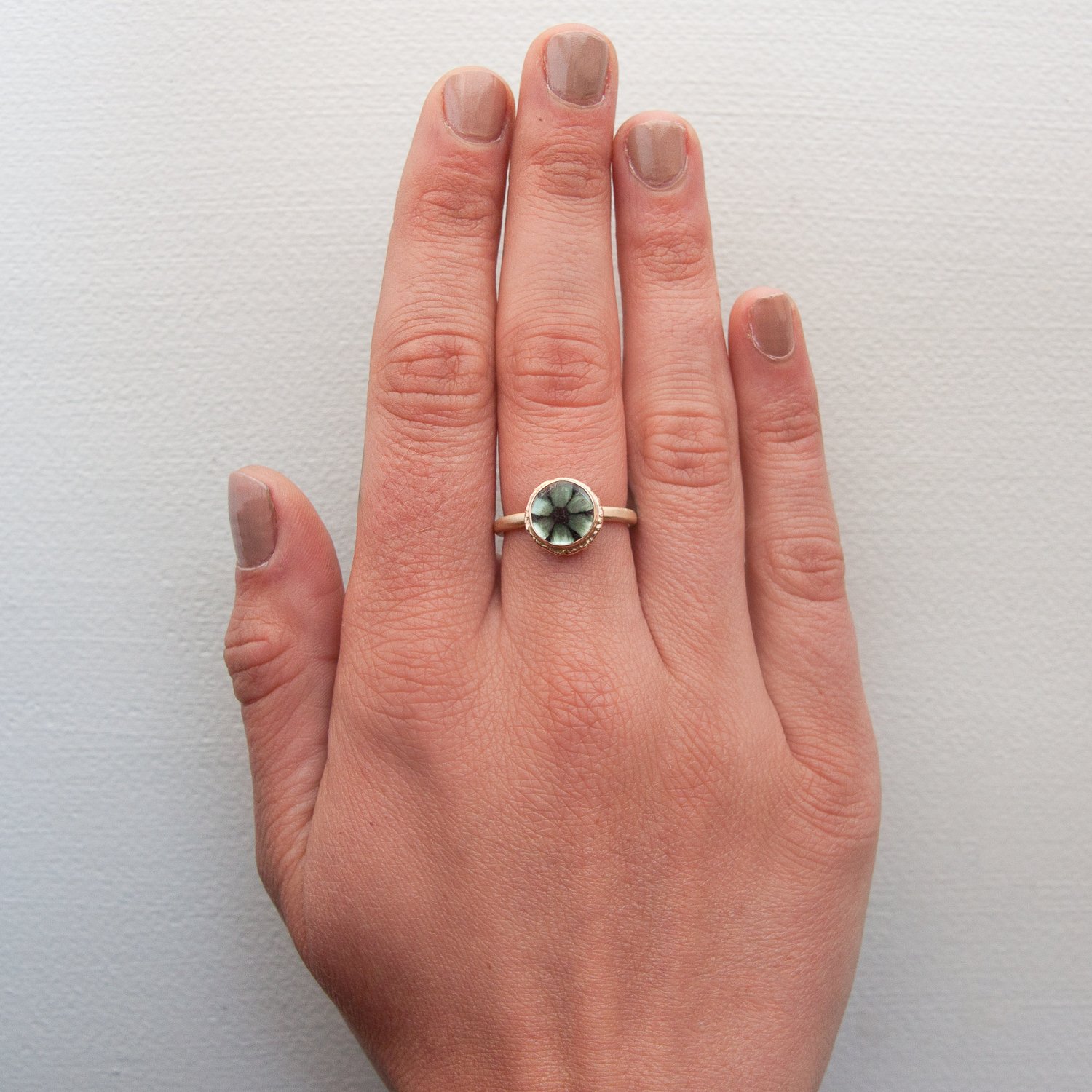 Jamie Joseph emerald trapiche ring