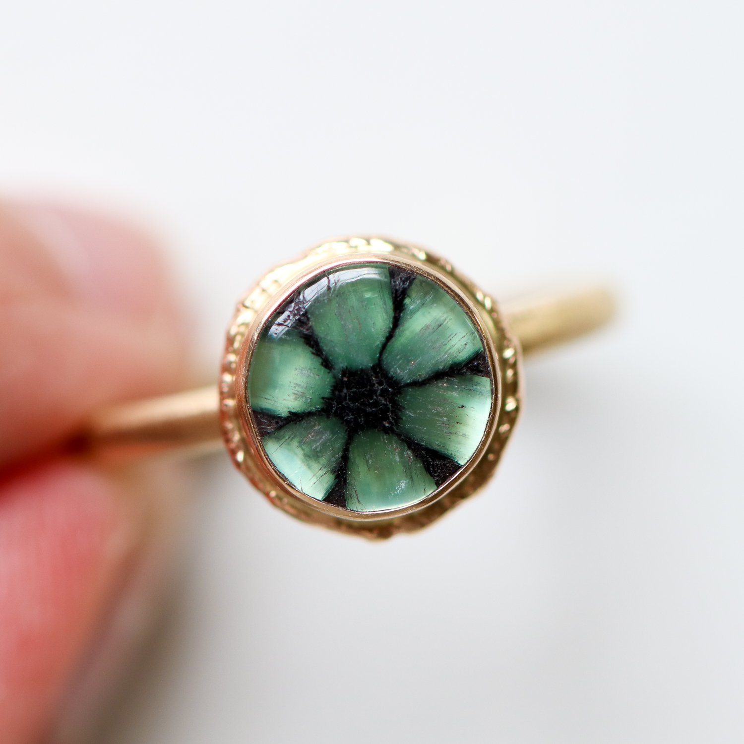 Jamie Joseph emerald trapiche ring