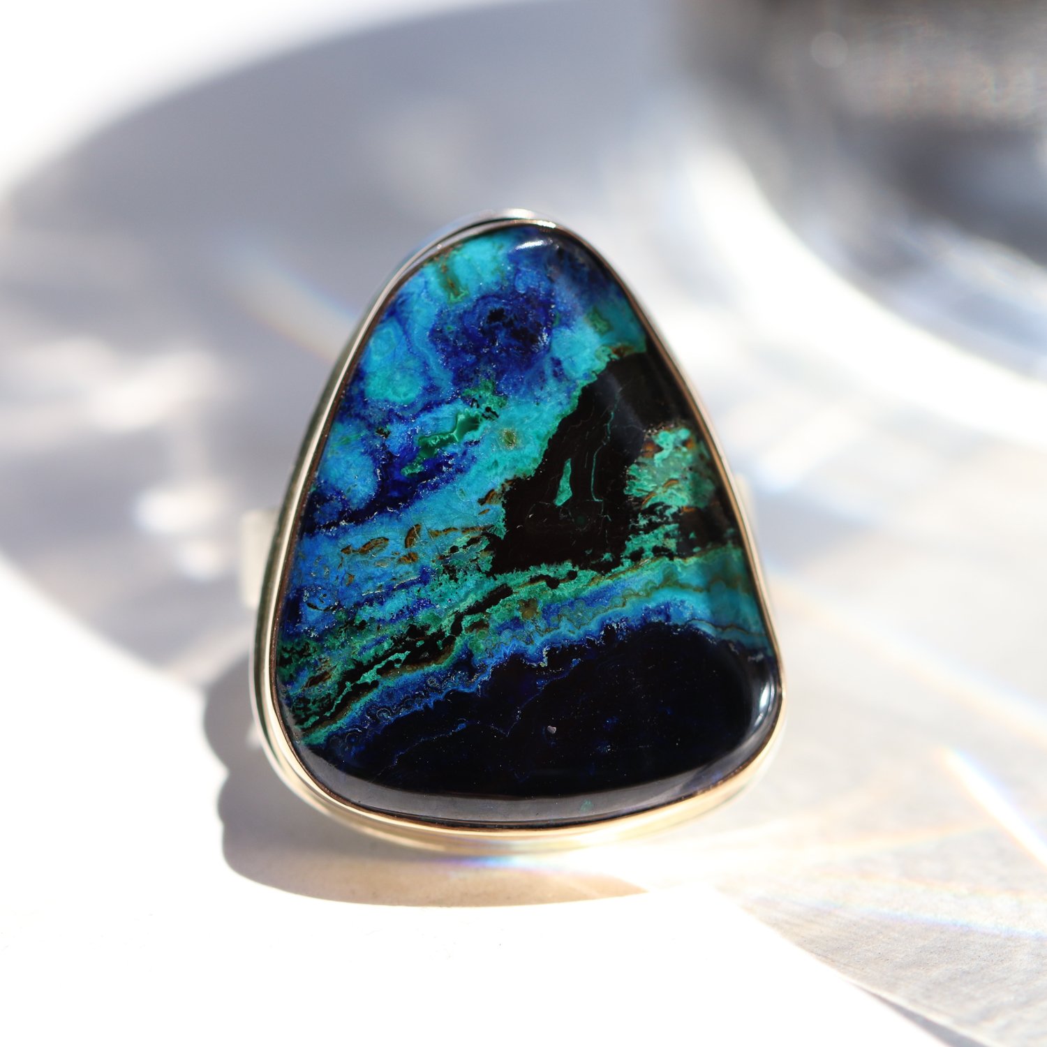 Jamie Joseph malachite and azurite ring