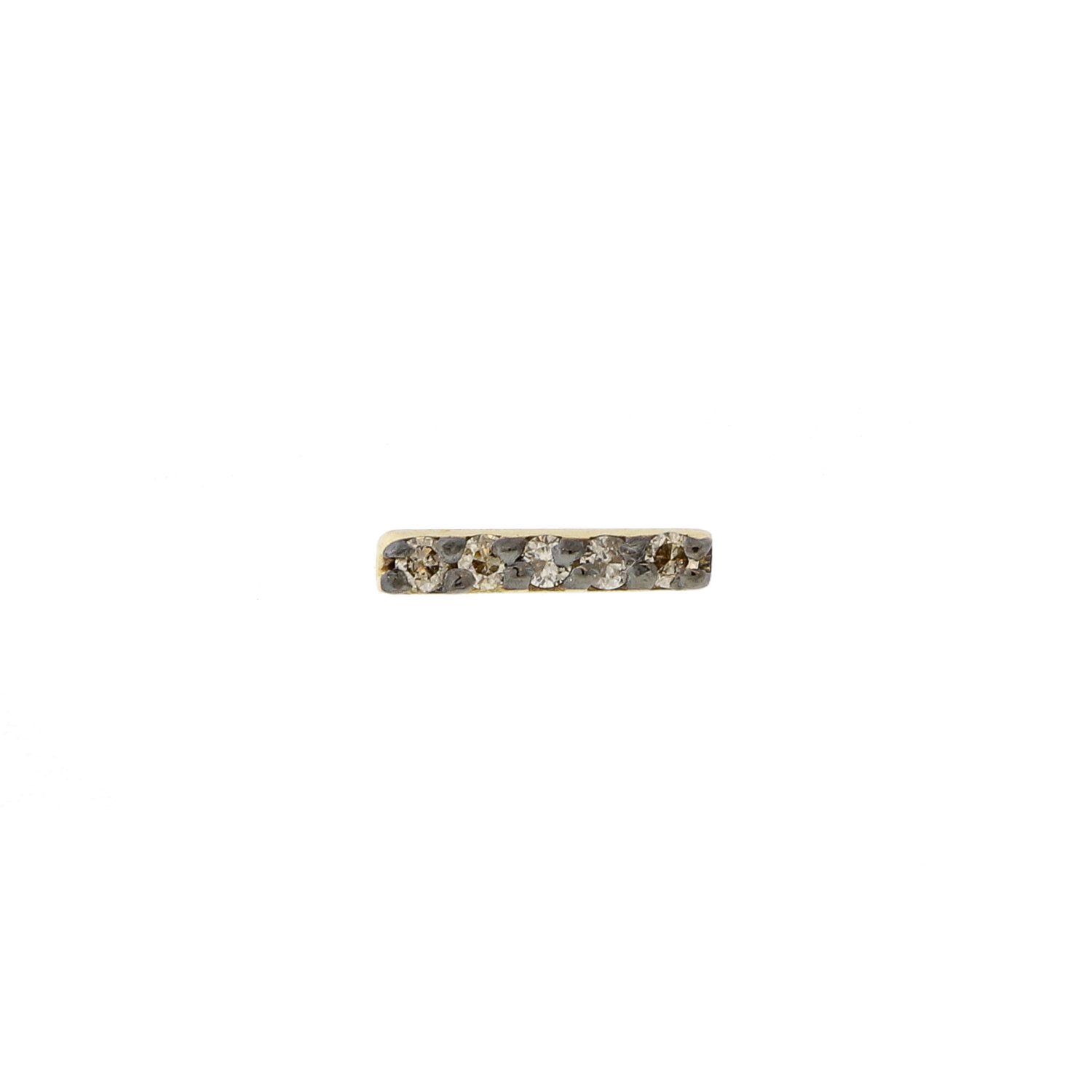 Kismet: 5 diamond stick stud SINGLE .03ct diamond and .55gr 14k yellow gold