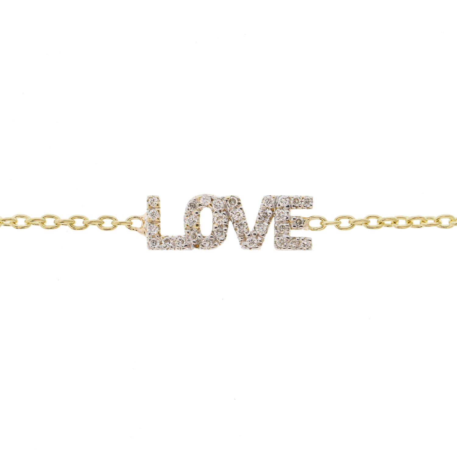 Kismet: Love bracelet in white diamonds .09ct and 1.3 gr 14k