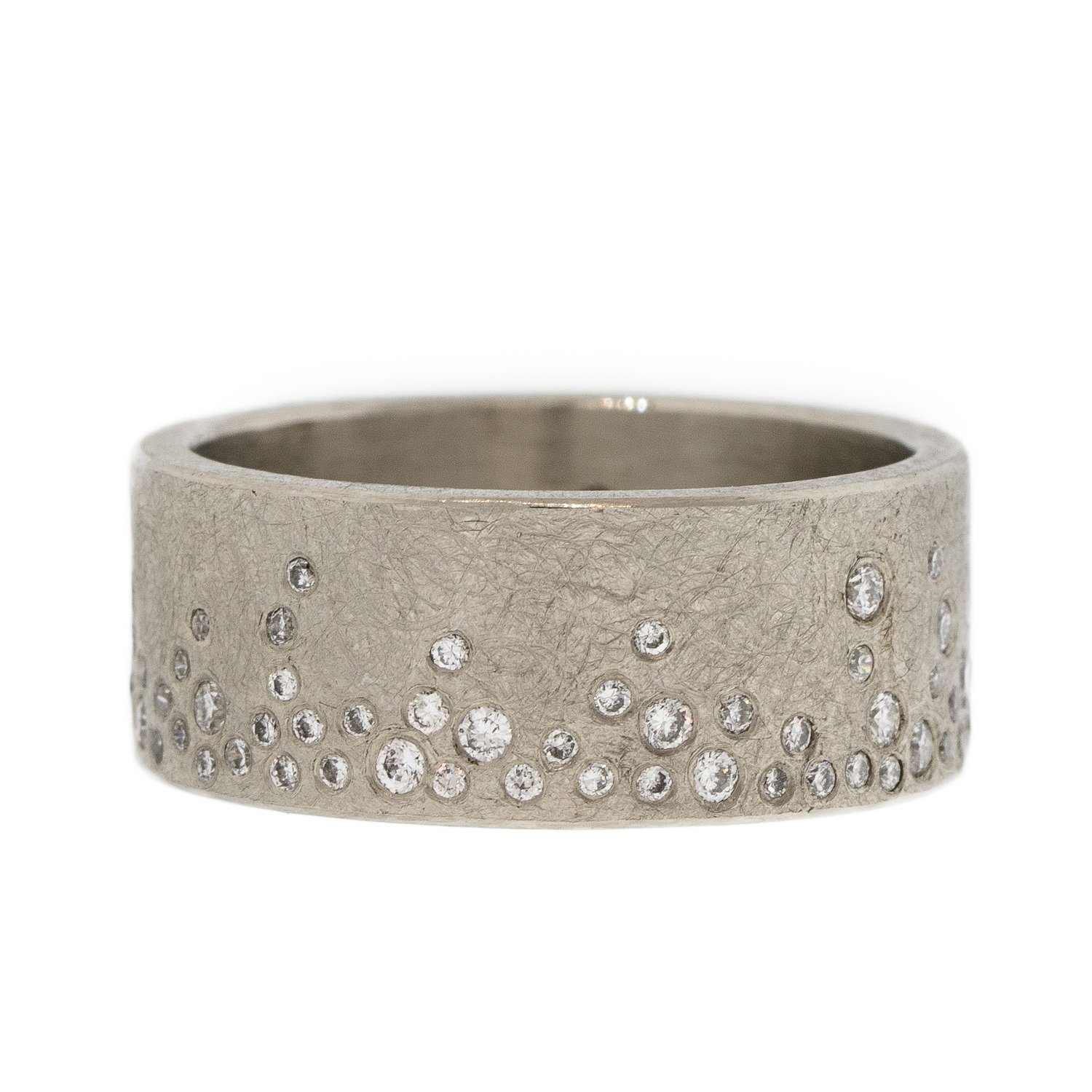 palladium ring with diamonds by jewelry designer todd reed