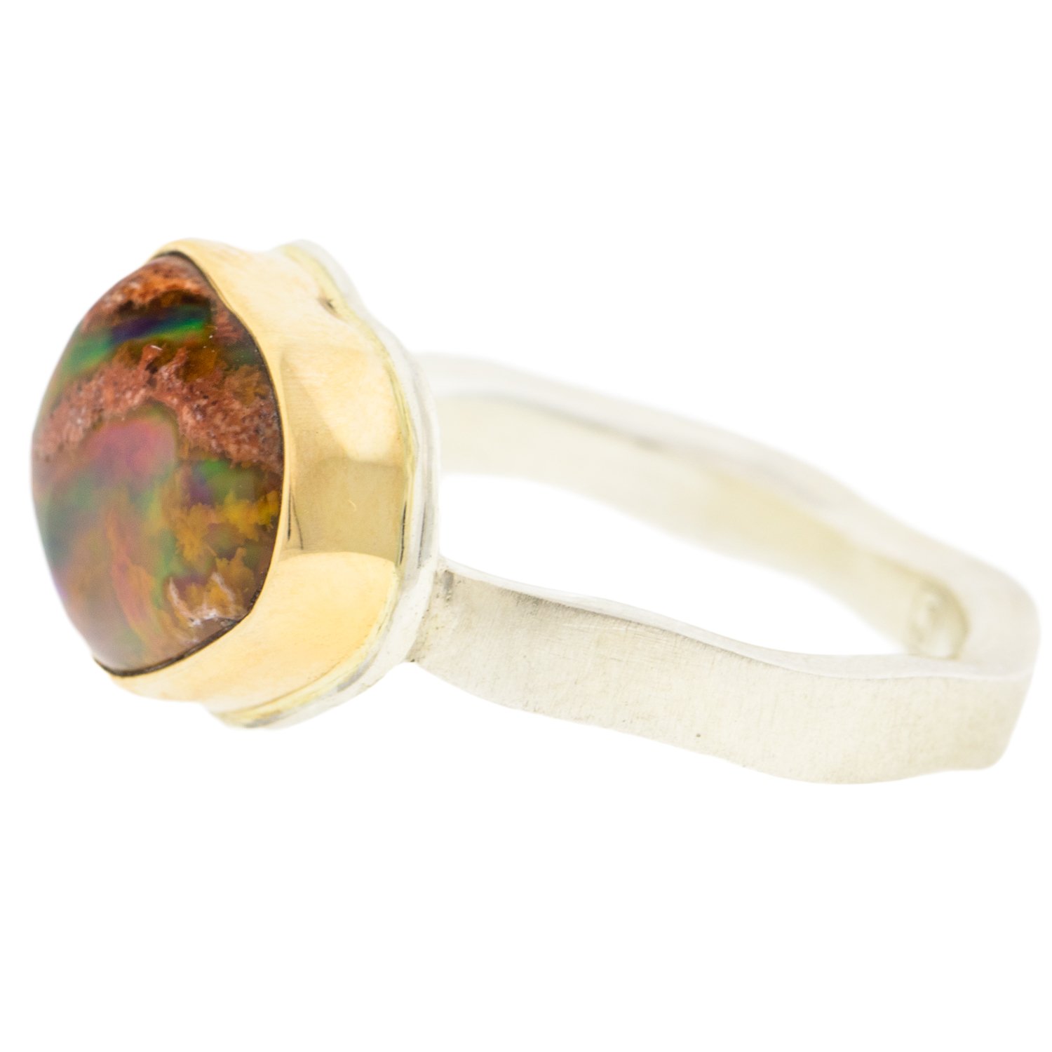Jamie Joseph: Vertical small Asymmetrical mexican fire opal