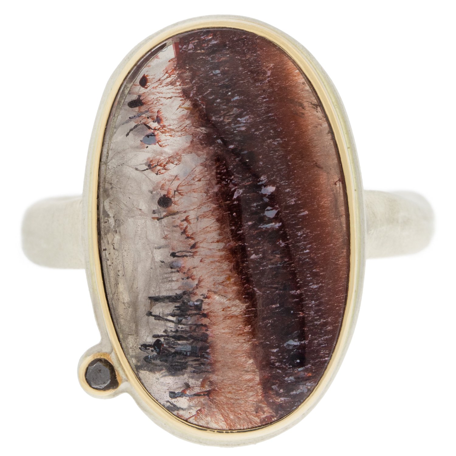 gold and silver ring with seven stone by jamie joseph