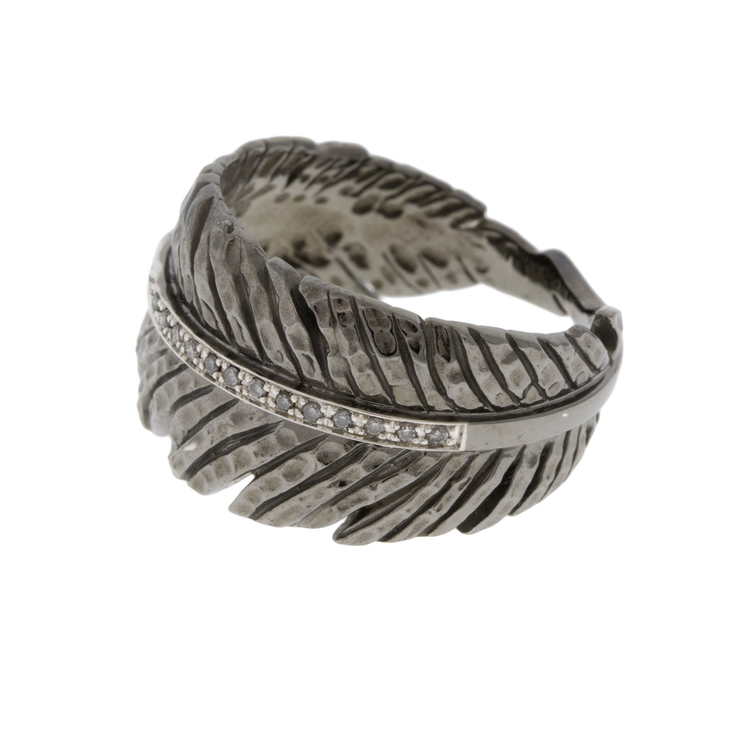 Michael Aram Jewelry: Feather band in sterling silver with white diamonds