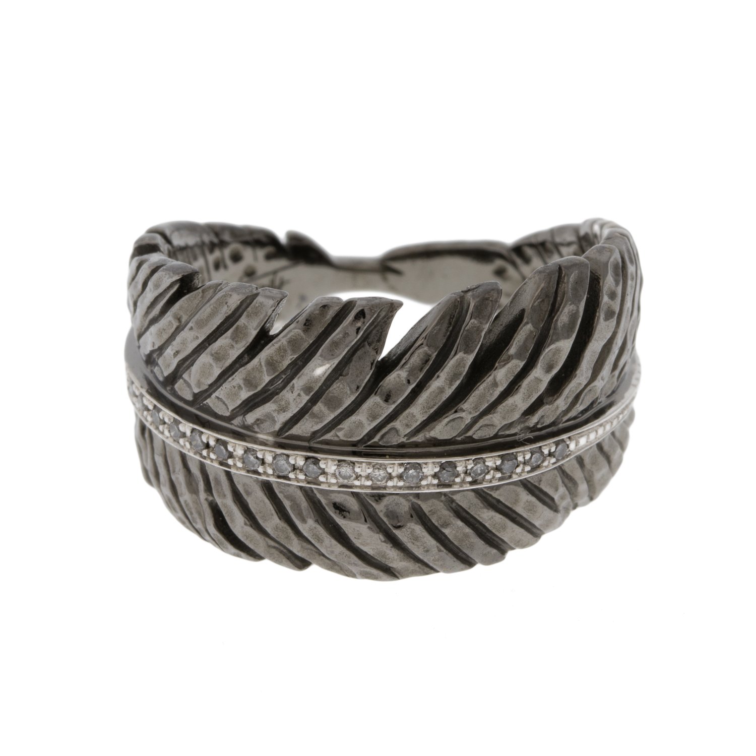 Michael Aram Jewelry: Feather band in sterling silver with white diamonds