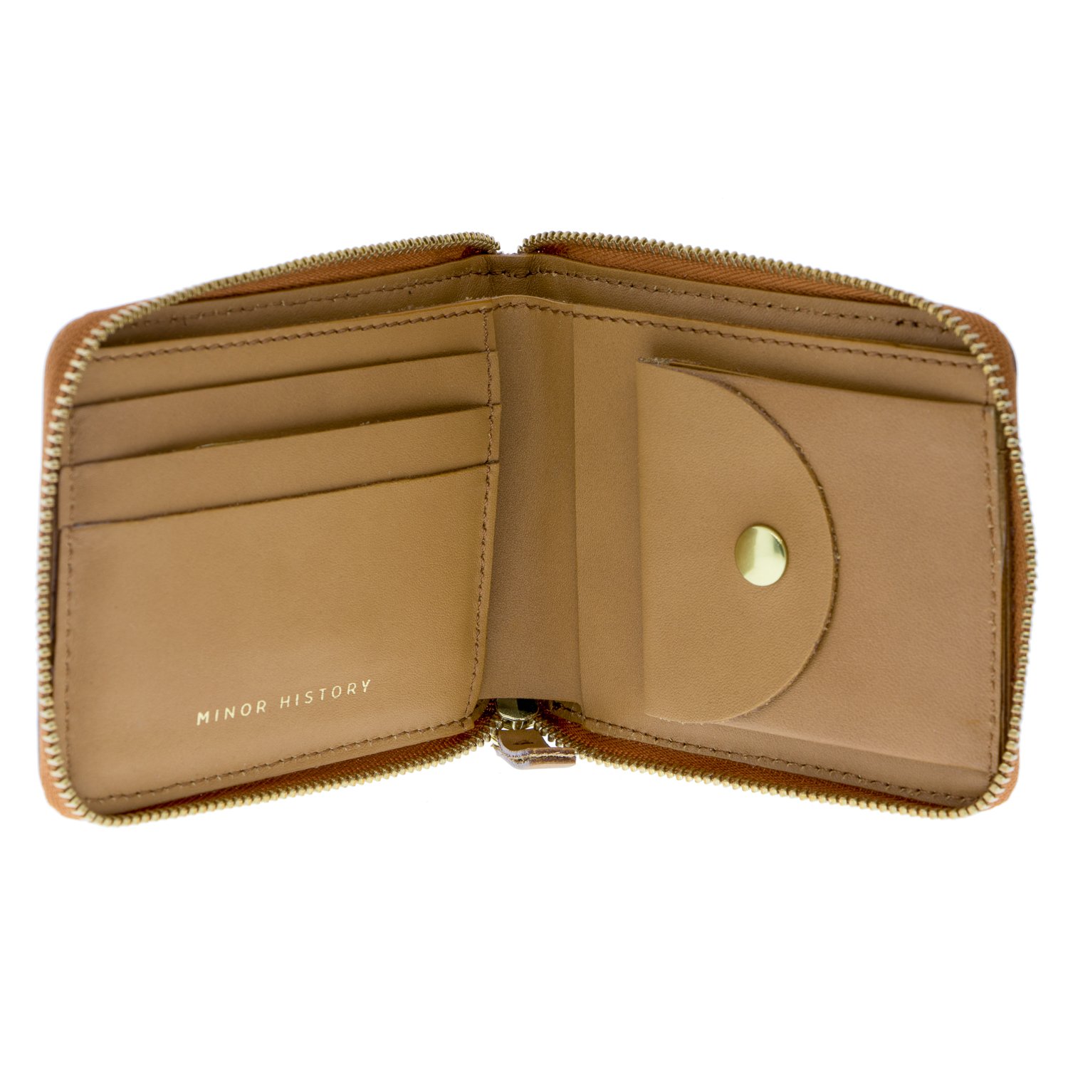 Minor History: Coupe Small Zip Wallet Oiled Saddle