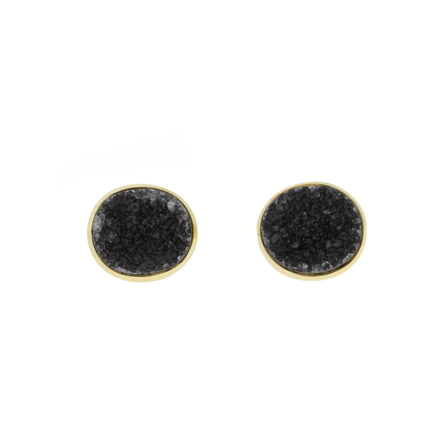Lulu: Cairo post earring with black druzy