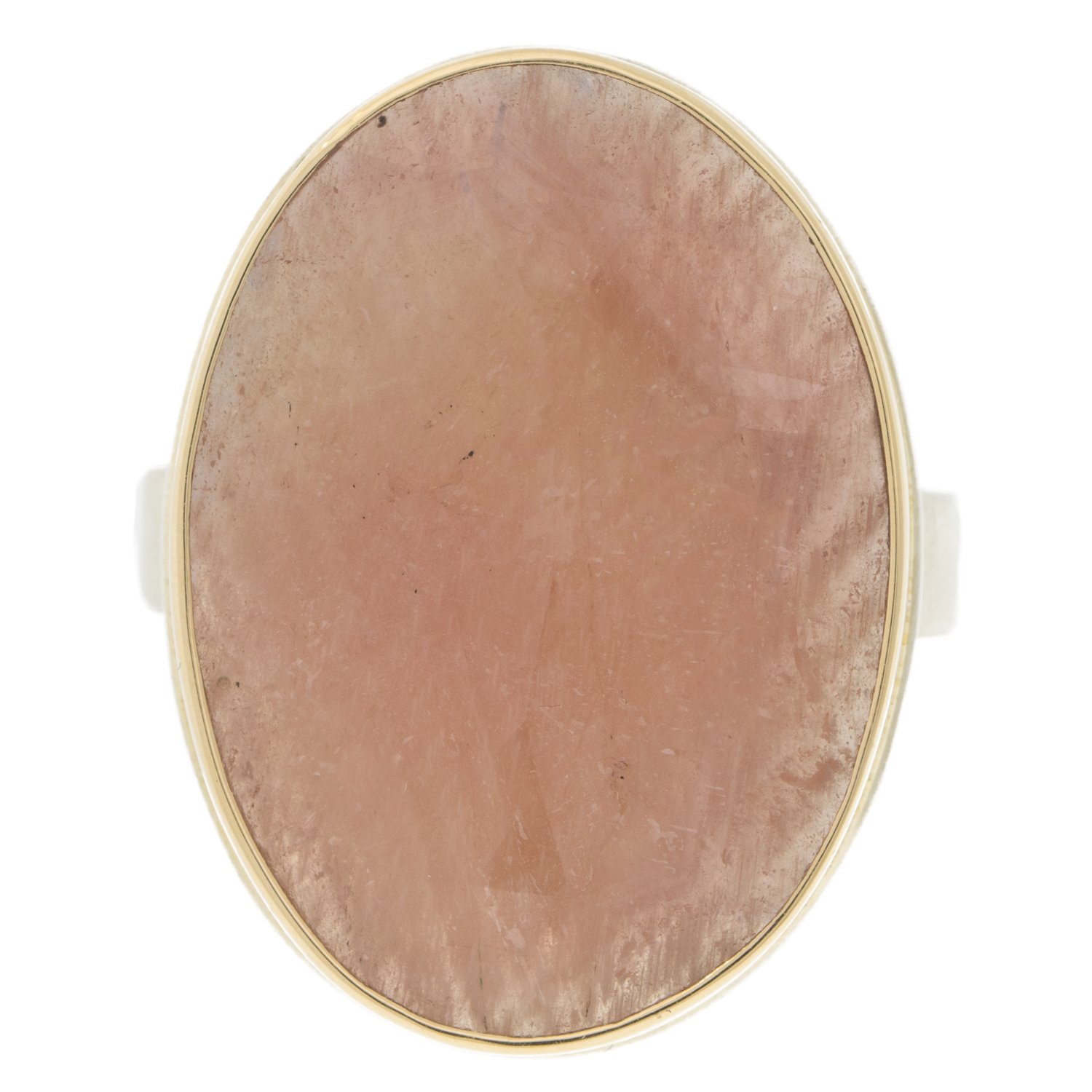 gold and silver ring with pink sapphire by jamie joseph
