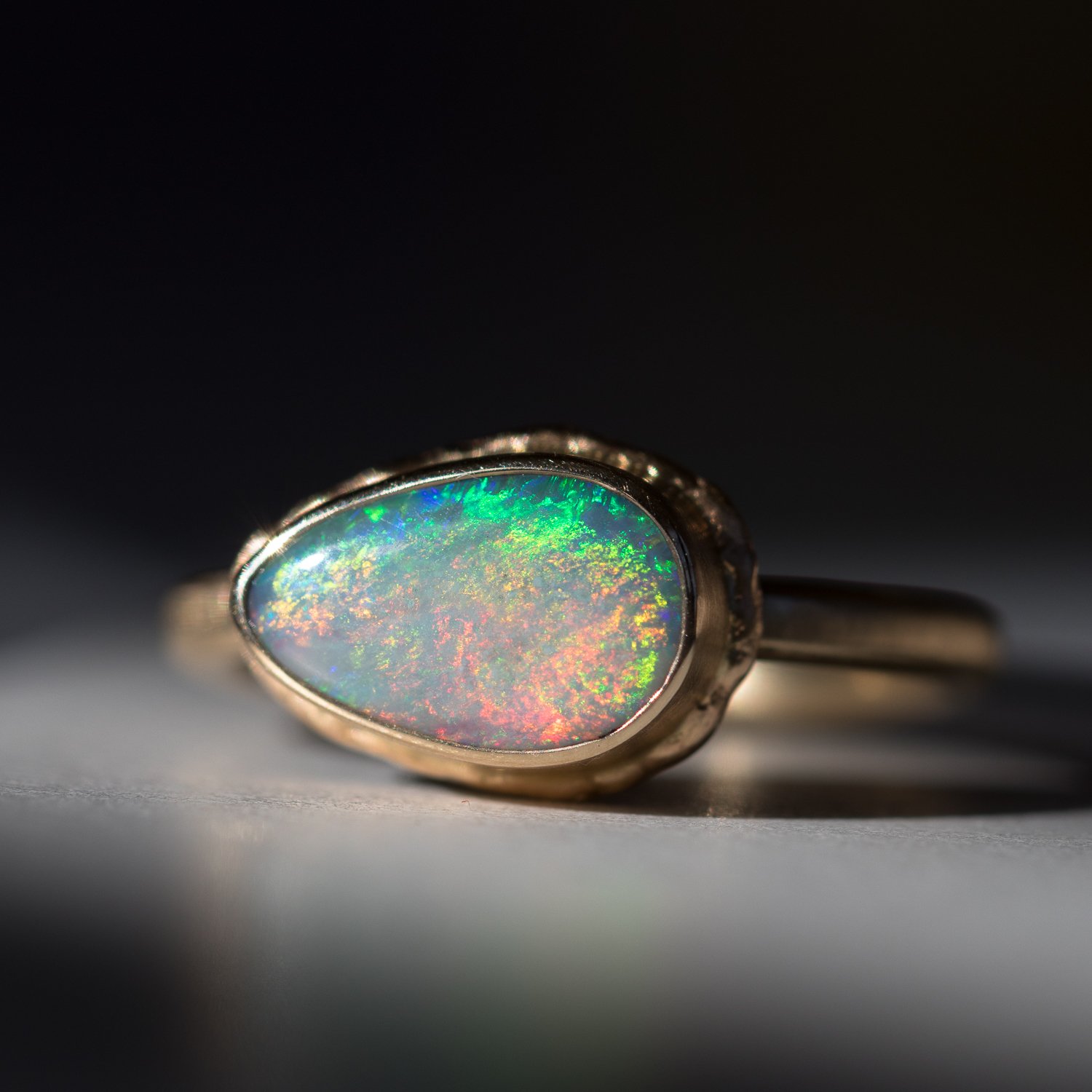 gold ring with opal stone jamie joseph ring
