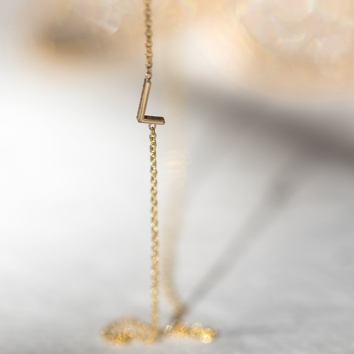 Maya Brenner: L necklace 14K yellow gold