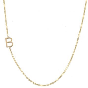 Maya Brenner: B necklace 14K yellow gold, 16"