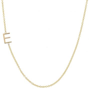 Maya Brenner: E necklace 14K yellow gold, 16"