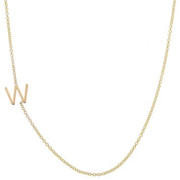 Maya Brenner: W 16" necklace 14K yellow gold