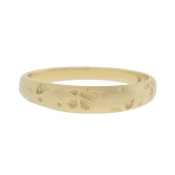 Kaylin Hertel: Tapered Petal Print Band 14K yellow gold sz 6.5