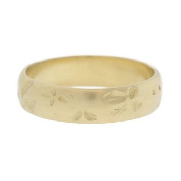 Kaylin Hertel: Wide Petal Print Band 14K yellow gold sz 6