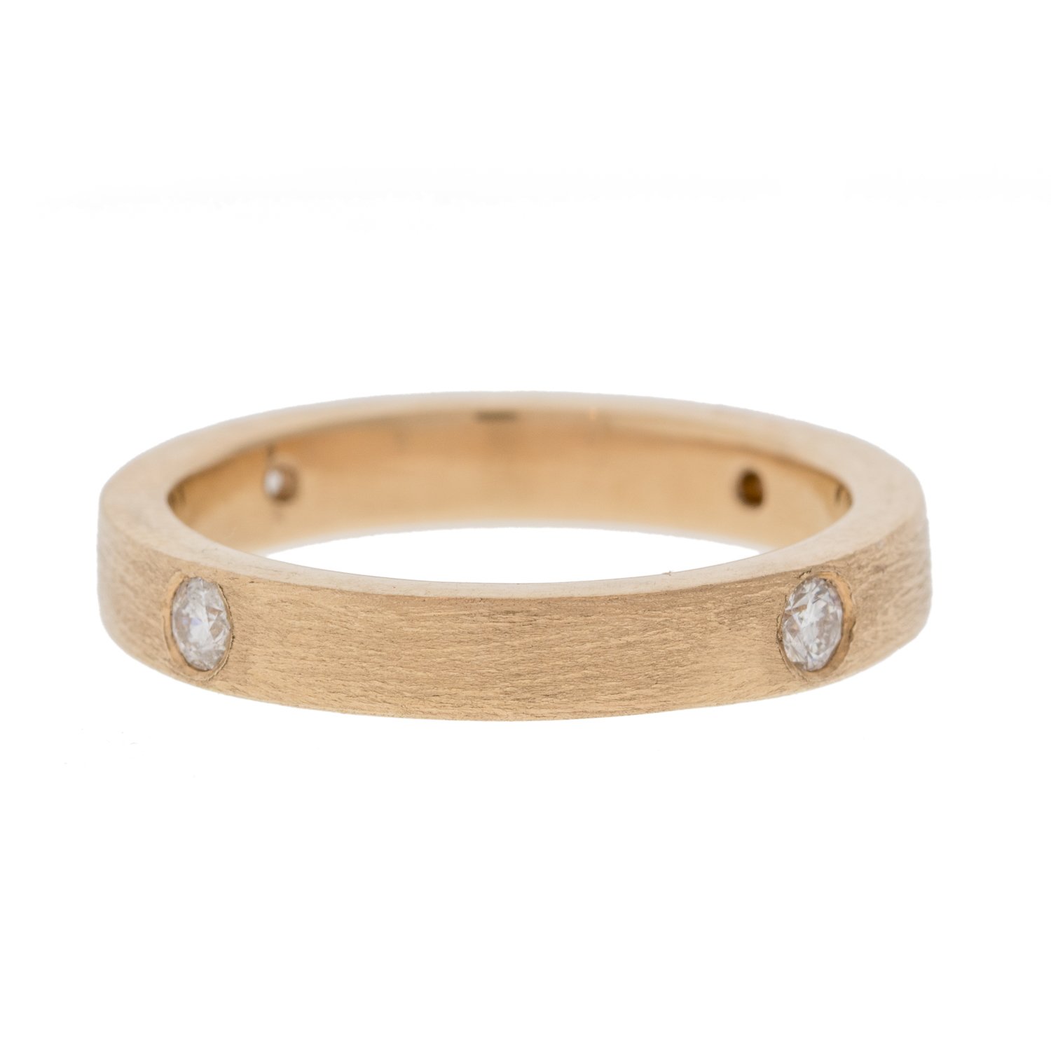 rose gold ring with diamonds by jewelry designer rene escobar