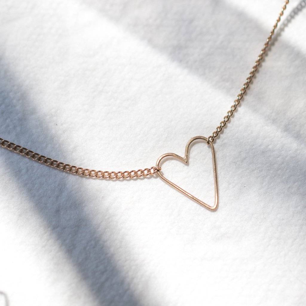 Jane Hollinger Gold Heart Necklace