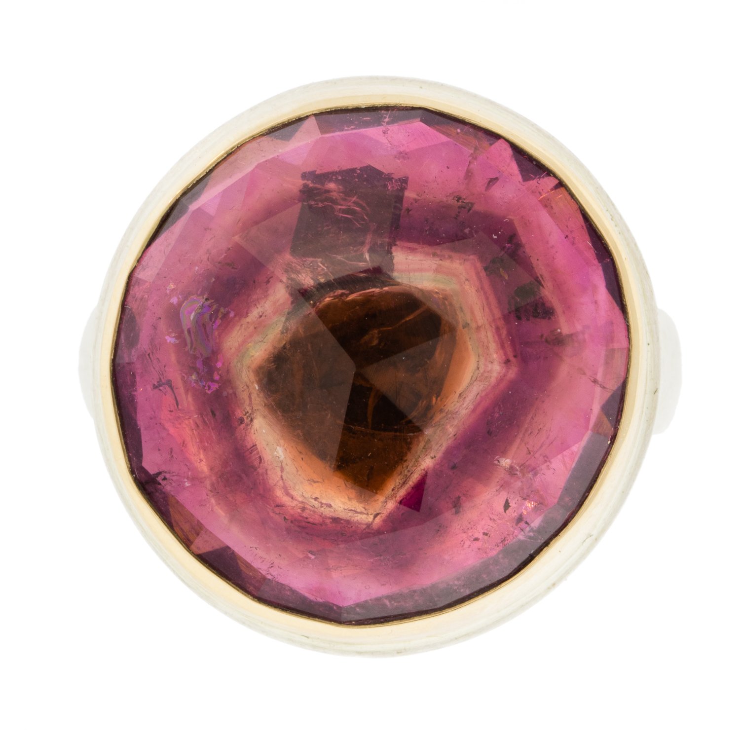 gold and silver ring with tourmaline by jewelry designer jamie joseph
