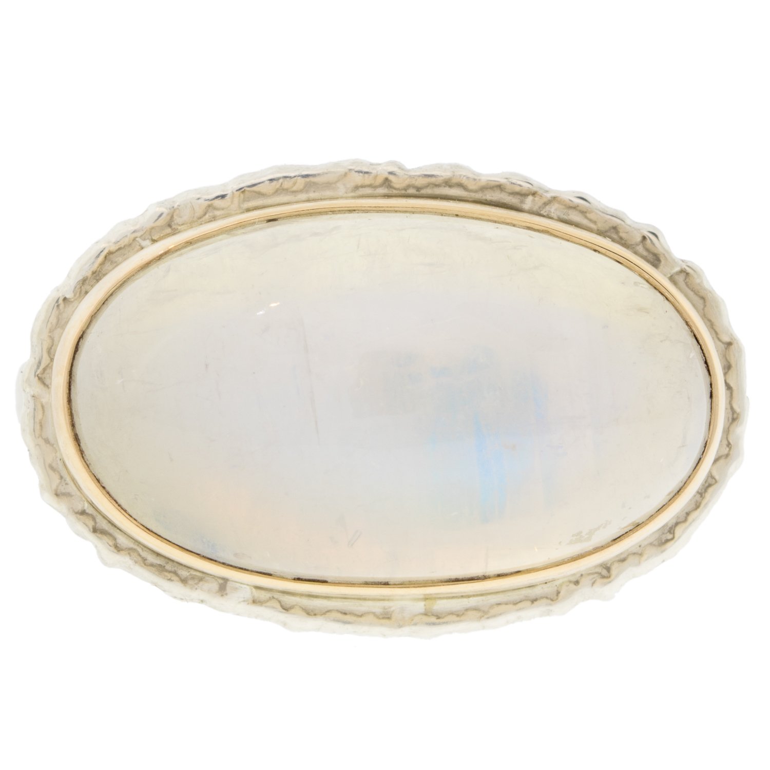 gold and silver wing with moonstone by jewelry designer jamie joseph