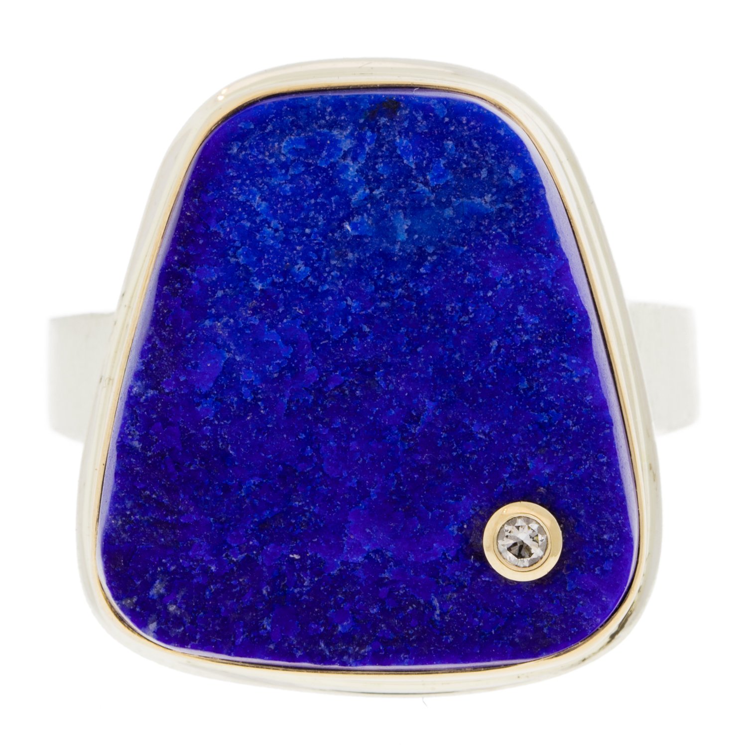 gold and silver ring with lapis by jewelry designer jamie joseph